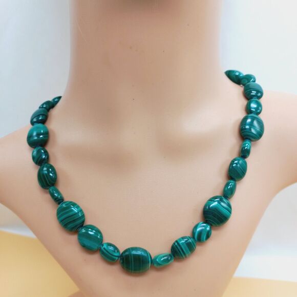 Carolyn Pollack RELIOS Sterling Chunky Green Malachite Toggle Necklace - Picture 8 of 9